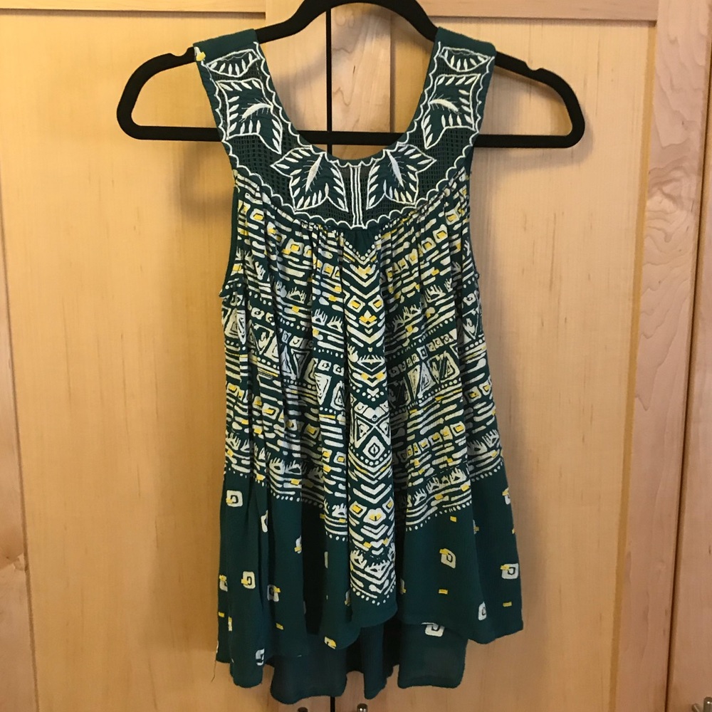 Anthropologie Maple Print Tank Top